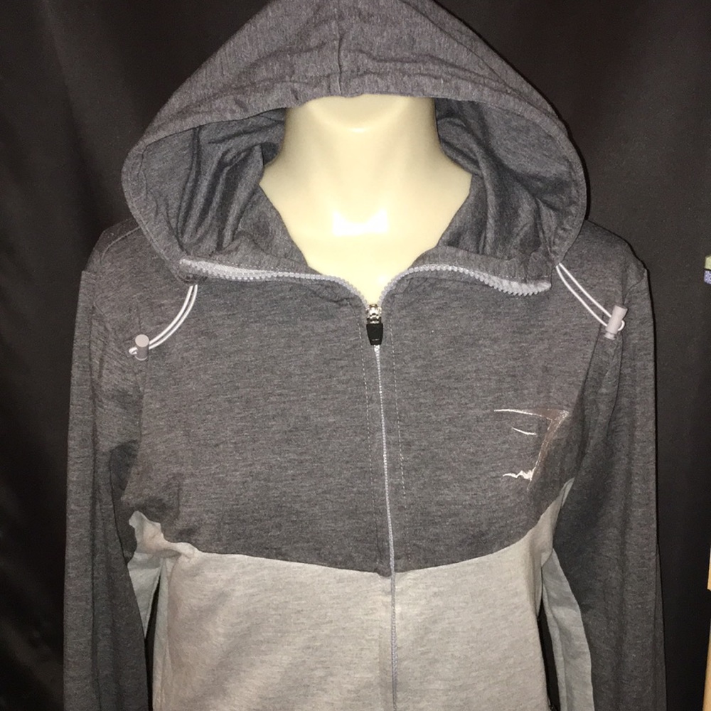 Gym Shark Original Zip Up Hoodie Sweatshirt Medium